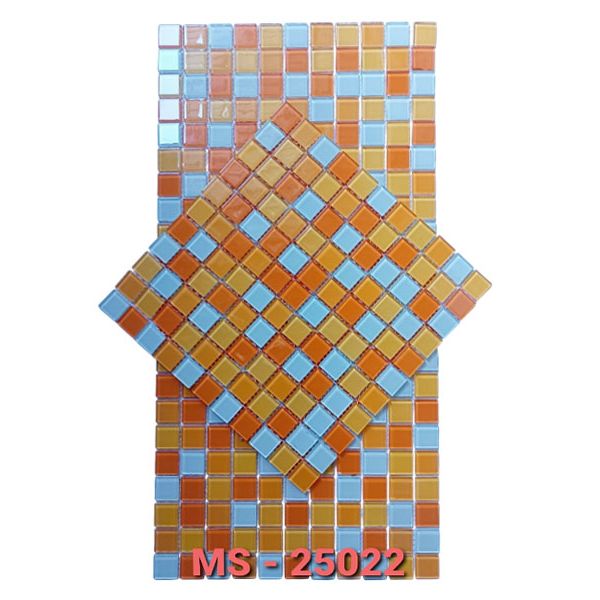 Gạch Mosaic thủy tinh MS-25022 Gạch Mosaic thủy tinh MS-25022
